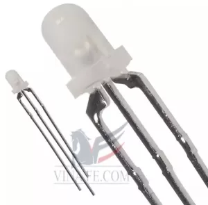 LED 3mm Đỏ - Xanh Lá Âm Chung Lens Đục